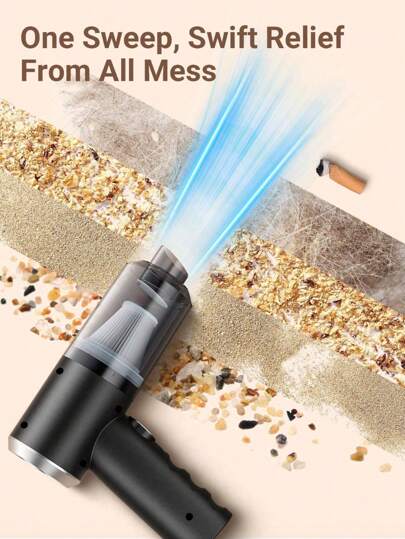 1pc Car Home Stofzuiger Cleaner,Portable High Power Cordless Wet Dry Cleaner, Mini Wireless held Ho hold Dust Blowers Auto Car,Strong Suction Rechargeable view 4