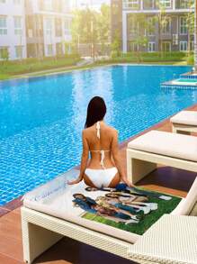 One Piece Set, Super Absorbent And Lightweight, Suitable For Sports With Large Ultra-Fine Fiber Bath Towels, Cute Full Page Image Customization, Life Photos, Design Text, Perfect For Beach Vacations And Ideal Travel Gifts!