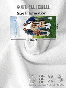 One Piece Set, Super Absorbent And Lightweight, Suitable For Sports With Large Ultra-Fine Fiber Bath Towels, Cute Full Page Image Customization, Life Photos, Design Text, Perfect For Beach Vacations And Ideal Travel Gifts!