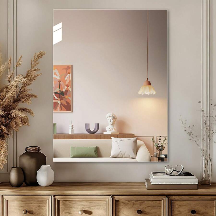 Hasipu Frameless Mirror 48 X 30 Inch, Wall Mounted Mirror, Home Gym Mirror Large, Workout Mirror, Yoga Gym Mirror, Dance Studio Mirrors For Exercise - 24" x 32"-1 cái - Xem 1