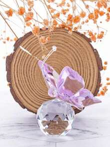 Đồ trang trí bướm pha lê, đồ trang trí động vật, đồ trang trí thủy tinh - Nhiều màu - Xem 1