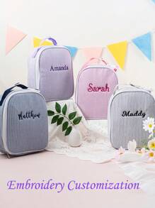 Bolsa de almuerzo personalizada para niños, bolso escolar de gasa con burbujas, lonchera térmica de gran capacidad, bolsa de almacenamiento portátil para uso diario y al aire libre, bolsos para damas