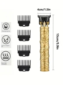 Hair Clipper Electric Pusher Haircut Machine Electric Clipper Oil Head Carving Razor For Bald Head HaircutFast Charging Portable Hair Clipper Multifunctional Household Electric Clipper New Professional Eng