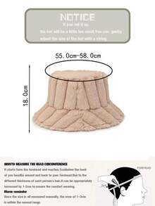 1pc 新款女士秋冬高级网红厚绒保暖护耳渔夫帽，秋冬舒适温暖，适合日常佩戴 - 彩色 - 查看 7