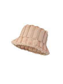 1pc 新款女士秋冬高级网红厚绒保暖护耳渔夫帽，秋冬舒适温暖，适合日常佩戴 - 彩色 - 查看 5