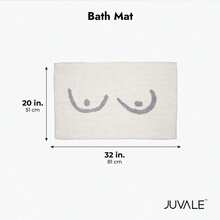 Non-Slip Bath Mat, Feminine Figure Bathroom Rug (Cream, 32 X 20 In) - 1 - 查看 7