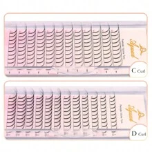 240/120 peças Leques de Volume Pré-Montados 3D 4D 5D 6D 8-15mm C D Curl Russo, Extensões de Cílios com Haste Longa, Agrupamentos de Cílios, Cílios Individuais, Cílios, Cílios Falsos - C - Visão 4