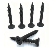 Set de 105/230 piezas de tornillos autoperforantes, conjunto de tornillos de acero al carbono negro, tornillos planos de cabeza cruzada, tornillos galvanizados para madera para carpintería, tamaños de M3.5*16-50mm