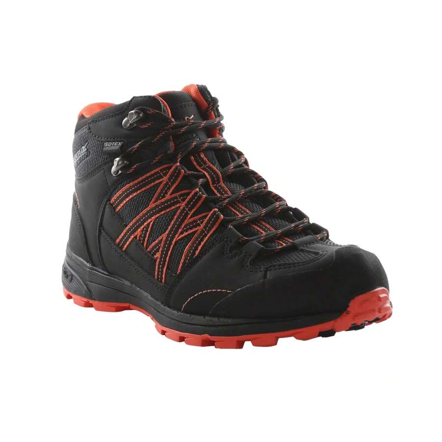 Regatta Womens/Ladies Samaris Mid II Hiking Boots (Black/Neon Peach) - Shadow Black - View 1