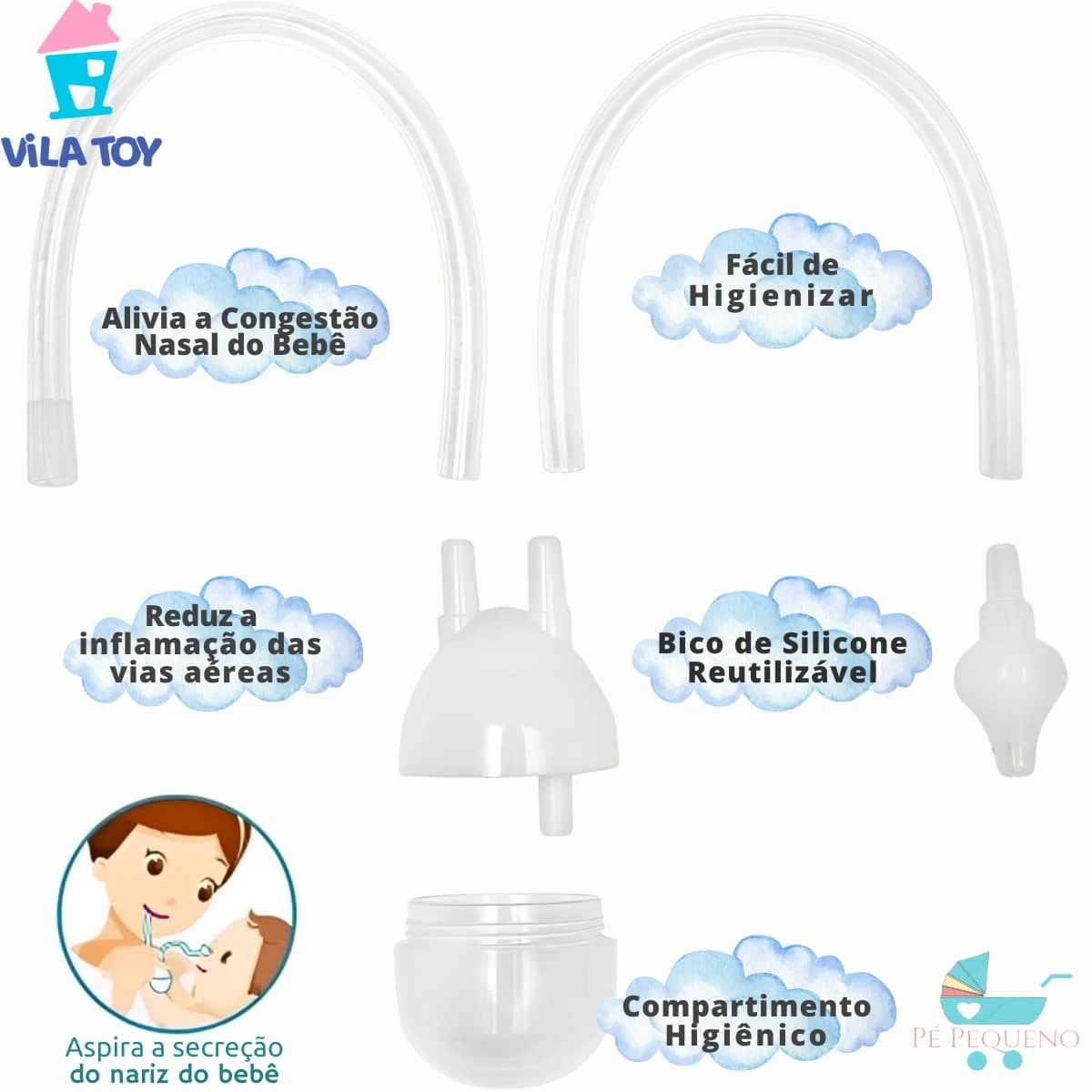 Nasal Aspirator For Newborns, Sucker Of Mucus And Snot, Relief From