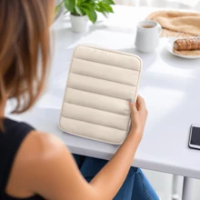 VALUEWIN Puffy Tablet Sleeve Bag 9-11 Inch IPad Sleeve Case Waterproof IPad Inner Liner Case Soft Electronic Storage Bag Compatible With Ipad Pro 11 Inch 2018-2020, IPad 9th/8th/7th Gen 10.2, 2022 IPad Air 5/4 10.9 Inch, 9.7 IPad, Galaxy Tab A8 10.5" Protective Bag Cottagecore Office Accessories