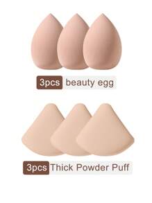 6pcs/8pcs/11pcs/33pcs/24pcs/27pcs/28pcs/53pcs Makeup Tools Set Including:20PCS Makeup Brush Set+6PCS Makeup Sponges+5PCS Mini Makeup Sponges+2PCS Triangle Powder Puffs+10PCS Mini Air Cushion Powder Puffs+1pc Makeup Brush Cleaning Tools+2PCS Circular Powder Puffs+1pc Hairband+2PCS Hand Bowl Strap+1pc Eyelash Curler+3PCS Thick Powder Puff - 咖啡棕 - 查看 15