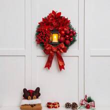 1 Pc Novos Enfeites de Natal Cena Decoração Adereços Jesus Guirlanda de Natal Porta Pendurada, Enviar Amigos, Enviar Presentes para a Família