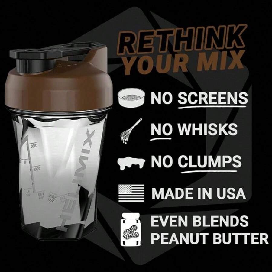 2.0 Vortex Blender Shaker Bottle Holds Upto 28oz No Blending Ball Or