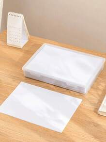 1 hộp đựng đồ dùng văn phòng phẩm trong suốt, giá để bàn PP tối giản cho văn phòng, trường học - Nhiều màu - Xem 2