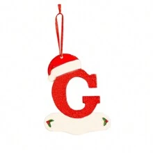 1 pieza Adorno colgante en forma de letra del abecedario A-Z para árbol de Navidad, 26 letras para decoración del hogar de Navidad y Año Nuevo, ornamento DIY de acrílico - Multicolor - Ver 27
