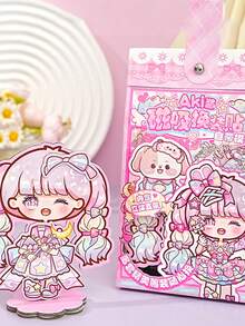 Pegatinas magnéticas decorativas cambiables Aki-Chan, imanes magnéticos de pie intercambiables para nevera, pegatinas magnéticas reutilizables DIY creativas - Unitalla - Ver 15