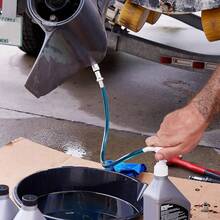 Lower Unit Gear Oil Pump For Standard Quart Bottles, Includes 3/8 Inch Metal Swivel, 8mm And 10mm Adapters Fit Most Marine Boat Outboard Motors (NOT COMPATIBLE WITH VOLVO PENTA)