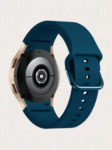 1 Stück marineblau solides Silikonarmband kompatibel mit Samsung Galaxy Watch 40/42/43/44/45/46/47mm, kompatibel mit Samsung Galaxy Watch6/5 Pro/4/Galaxy Watch6 Classic