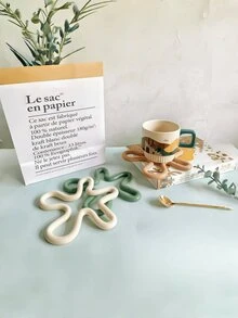 1 tấm lót đĩa silicon chịu nhiệt không đối xứng, tấm lót cốc cà phê, miếng lót nồi, miếng lót bát, tấm lót đĩa cho nhà bếp, cách nhiệt - người giữ ổ gà - Xem 8
