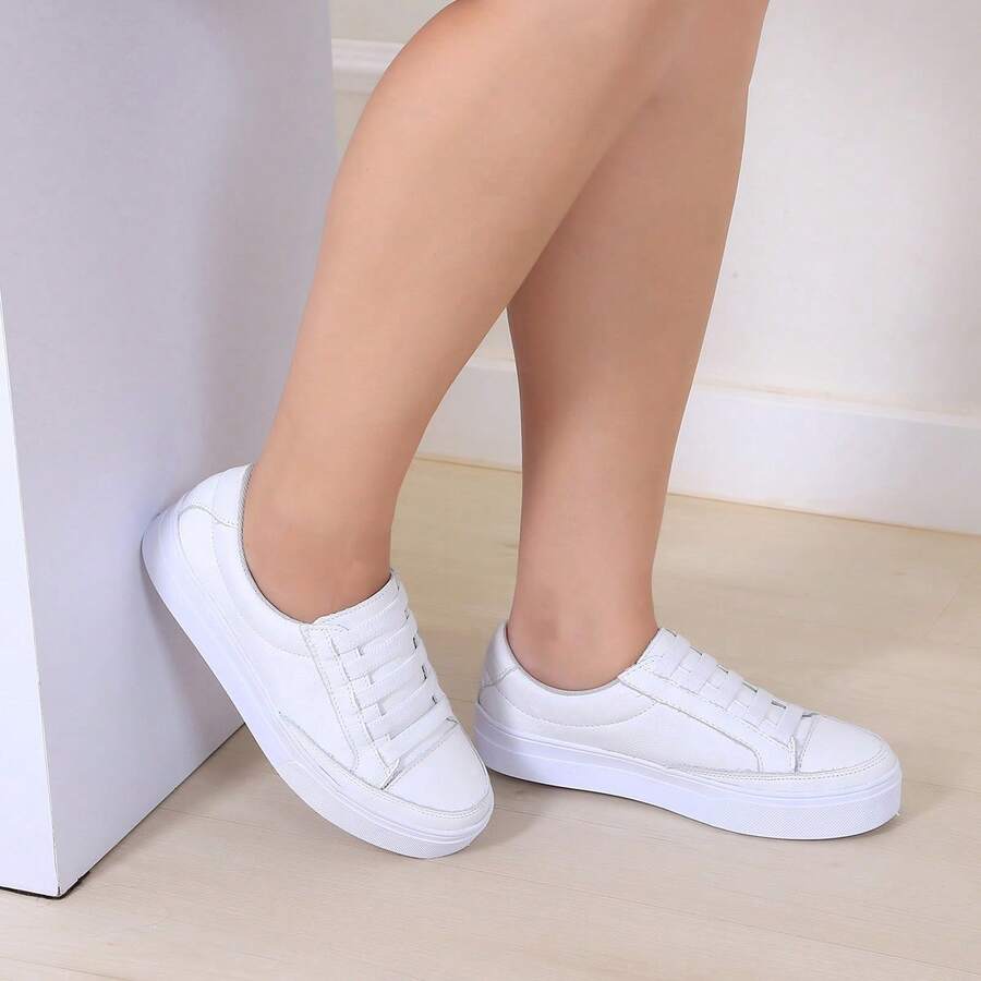 Women Wedge Sneakers - 白色 - 查看 1