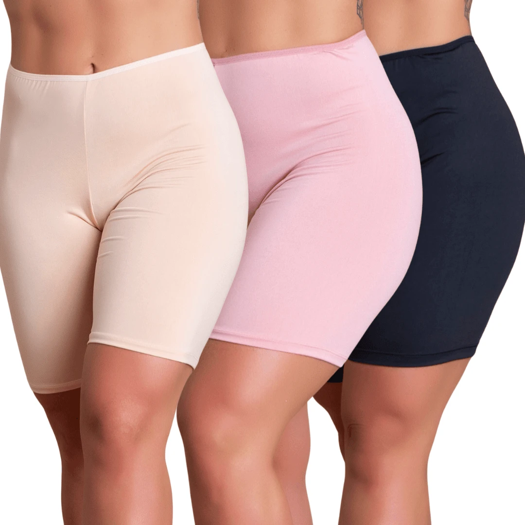 KIT 5 Petticoat Short Short Intimate Second Skin Plain Women's Shorts For Skirt And Dress GJR Modas - 彩色 - 查看 1