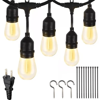 Guirnalda De Luces Led 10 Focos Jardín Exterior Impermeable Decoración Para Exteriores Iluminación de Exteriores