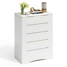 Drawer Dresser  Bedroom, Sturdy 6 Storage Drawer Chest Of Drawers,Dresser With Smooth Metal Rail For Living Room, Bedroom, Room Deocr,White - trắng - Xem 4
