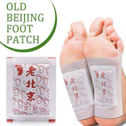 100Pcs OLD BEIJING MUGWORT FOOT PATCH. Relax And Improve Sleep Quality. Herbal Ingredients Help Alleviate Foot Fatigue. Improve Blood Circulation And Alleviate Discomfort In The Feet.