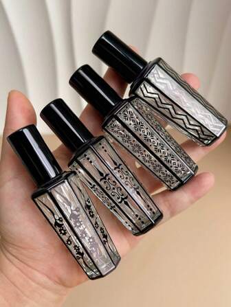 4pcs/1pc 15ml Vintage Totem Floral Pattern Perfume Refillable Spray Bottle, Portable Travel Perfume Spray Bottle For Storing Perfume And Other Liquids