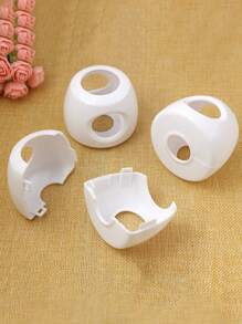 1 pieza Cubierta de perilla de puerta con bloqueo redondo, protector de manija de puerta para niños - Blanco - Ver 9