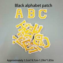 10 pièces/Set de patchs en tissu numériques simples de 0 à 9, 26 pièces/Set de patchs de lettres de l'alphabet et de chiffres, autocollants de broderie DIY pour vêtements, chapeaux, sacs à dos, vestes, pantalons
