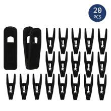 10pcs /20pcs Velvet Hangers Clips, Pants Hangers Velvet Clips, Strong Finger Clips Perfect For Thin Velvet Hangers