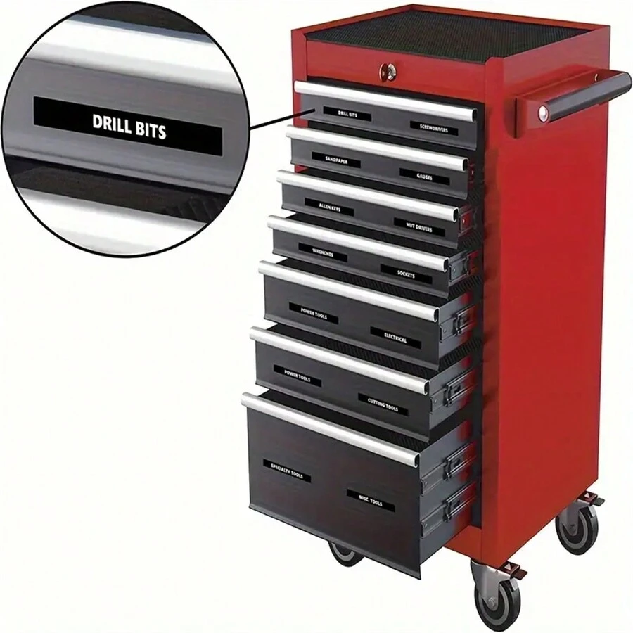 Bộ nhãn hộp dụng cụ 220 chiếc - 10 tờ, bền và chống thấm nước, hoàn hảo để dễ dàng nhận dạng và sắp xếp không gian làm việc hiệu quả - Nhiều màu - Xem 1