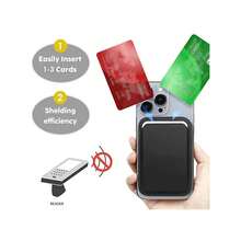 1 Gói Bao Da Đựng Thẻ Từ Tính Di Động Đựng Thẻ ID Tín Dụng Kinh Doanh Có Keo Dán, Tương Thích Với Apple IPhone 16, 15, 14 Pro Max Plus Series - Nhiều màu - Xem 2