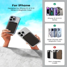 1 Gói Bao Da Đựng Thẻ Từ Tính Di Động Đựng Thẻ ID Tín Dụng Kinh Doanh Có Keo Dán, Tương Thích Với Apple IPhone 16, 15, 14 Pro Max Plus Series - Nhiều màu - Xem 4