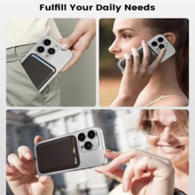 1 Gói Bao Da Đựng Thẻ Từ Tính Di Động Đựng Thẻ ID Tín Dụng Kinh Doanh Có Keo Dán, Tương Thích Với Apple IPhone 16, 15, 14 Pro Max Plus Series - Nhiều màu - Xem 5