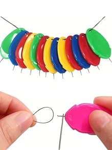 5/10/20/50 szt. plastikowych nawlekaczy do igieł, pomocnik do nici do maszyn do szycia, kolorowe cylindryczne nawlekacze do igieł, akcesoria do szycia DIY, ściągacze do igieł, narzędzia do koralików, nawlekacze do igieł dla osób starszych