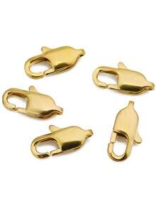 5 件/包不锈钢抛光方形钩扣、龙虾爪扣配件，适用于 DIY 吊坠、手链、项链首饰制作 - 5個/包不銹鋼龍蝦扣 - 查看 11