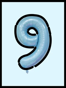 10pcs/Set 40inch (Approx. 101cm) Huge 0-9 Number Cartoon Balloons, Cartoon Balloons, Black & White Balloons, Aluminum Foil Polyester Balloons, White/Pink/Light Blue/Caramel/Cream/Cow Print Foil Balloons, For Birthday Party Decorative Balloon Props - Multicolor - View 16