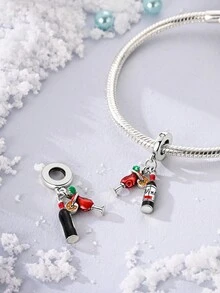 STYFNE 1 件 S925 镀银鸡尾酒杯、小麦啤酒、红酒、花朵、咖啡豆装饰吊坠、手工 DIY 珠宝、送给女朋友或好朋友的日常小礼物 - 銀色 - 查看 5