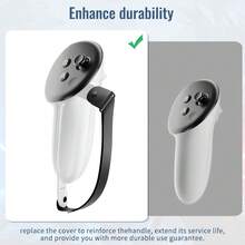 AOLION Meta Quest 3 Controller Cover, Non-Slip VR Controller Replacement Cover With Wrist Strap For Meta Quest 3 Controller - White - View 3