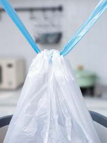 1/2/3/4/5/10 rolek worków na śmieci ze ściągaczem, wielofunkcyjny worek na śmieci ze ściągaczem, 9 szt./rolka, odpowiedni do małych kuchni, łazienek i sypialni, supermocny, trwały, bezzapachowy, biurowy, koszy na śmieci - oszczędzający miejsce i wygodny