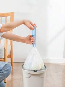 1/2/3/4/5/10 rolek worków na śmieci ze ściągaczem, wielofunkcyjny worek na śmieci ze ściągaczem, 9 szt./rolka, odpowiedni do małych kuchni, łazienek i sypialni, supermocny, trwały, bezzapachowy, biurowy, koszy na śmieci - oszczędzający miejsce i wygodny