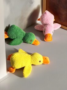 1 Plush Toy Of Duck Pet Made Of Corn Wool Material, A Pet Toy That Can Make Noise When Gnawing And Playing, And An Interactive Toy For Pets To Kill Energy. It Is Only For Pet Use