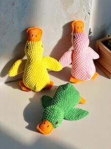 1 Plush Toy Of Duck Pet Made Of Corn Wool Material, A Pet Toy That Can Make Noise When Gnawing And Playing, And An Interactive Toy For Pets To Kill Energy. It Is Only For Pet Use