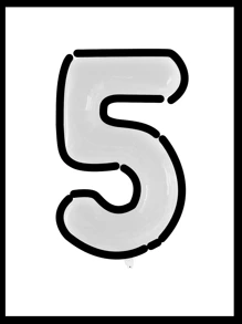 10pcs/Set 40inch (Approx. 101cm) Huge 0-9 Number Cartoon Balloons, Cartoon Balloons, Black & White Balloons, Aluminum Foil Polyester Balloons, White/Pink/Light Blue/Caramel/Cream/Cow Print Foil Balloons, For Birthday Party Decorative Balloon Props - Multicolor - View 50