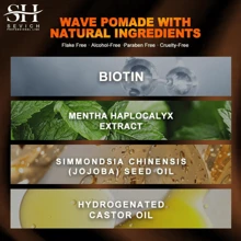 sevich Wave Pomade For Men 360° Waves Strong Hold, Pomade Kit-3pcs Set With Hair Brush And Silky Durag-Non-Greasy Hair Styling Paste With Biotin, Jojoba Oil, Mentha Haplocalyx - Easy Wash, Normal Hair Types - 2個 - 查看 6