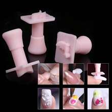 12 Kiểu Acrylic Nail Stamper Mix Patterns Trees Flowers Butterfly Shape 3D Stamping Tools Mold For Nail Art Decoration - Hồng - Xem 2