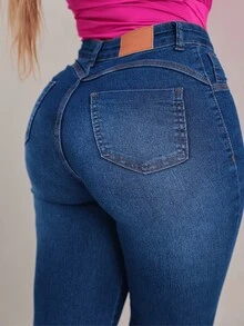 Traditional Skinny Jeans - Màu xanh lam - Xem 3
